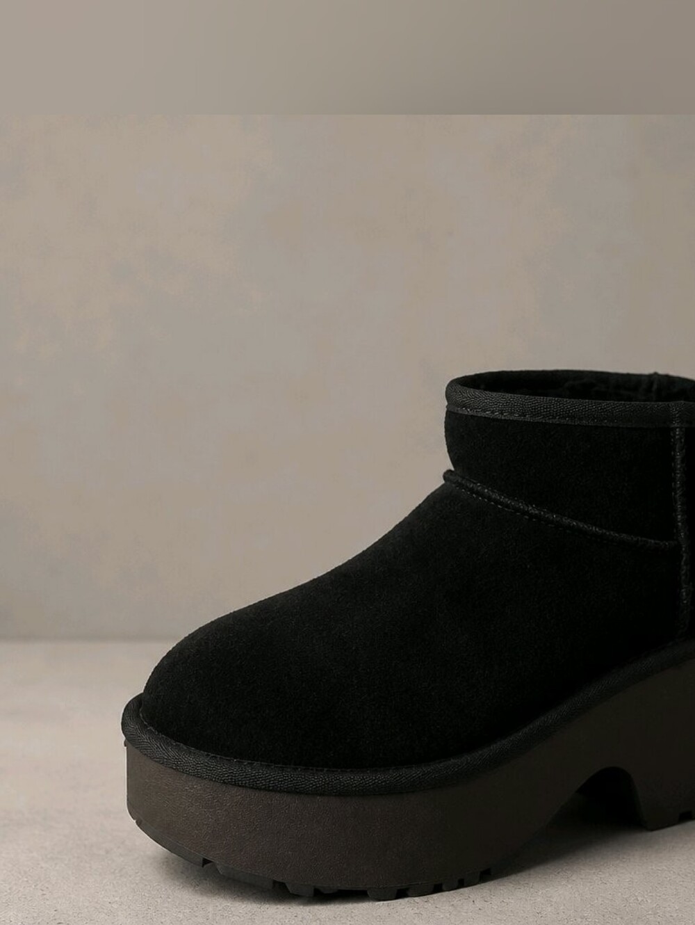 UGG Black Platform Ankle Platform Bootie
